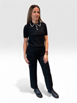 Ženska bluza sa kragnom i kratkim rukavima 1003