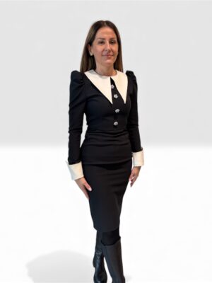 Ženska Tiffany crna haljina 1004