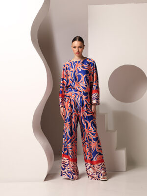 Ženske TIFFANY pantalone širokih nogavica u dezenu 1209