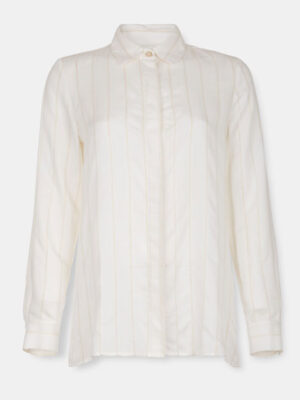 Ženska TIFFANY Bela košulja od viskoze sa zlatnim prugama 1175