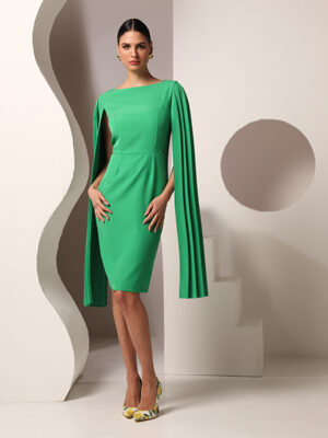 Ženska TIFFANY Haljina sa ukrasnim plisiranim rukavima 1207