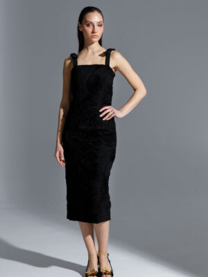 Ženska TIFFANY elegantna midi haljina sa teksturom 1163